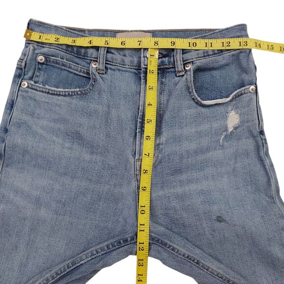 Everlane The Way High Jean Womens 27 Blue Raw Hem Organic Cotton Straight Leg. - Picture 9 of 13